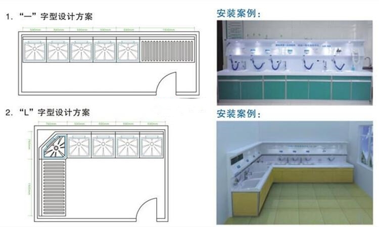 內鏡清洗工作站設計方案+安裝案例1